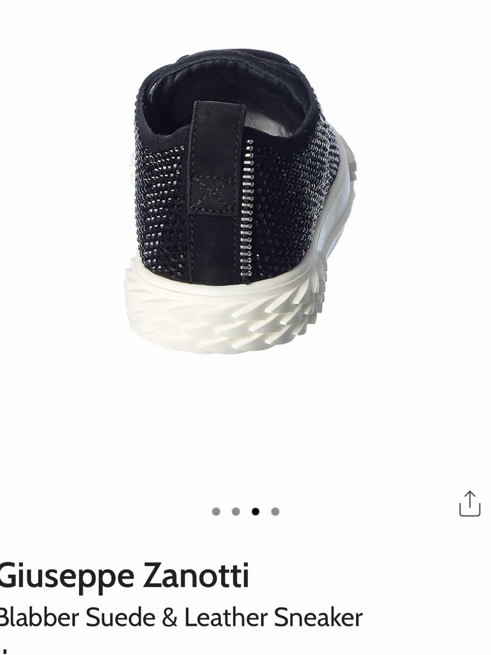 Giuseppe Zanotti Black Low-Top Sneaker with White Sole, excellent condition! - Picture 4 of 7